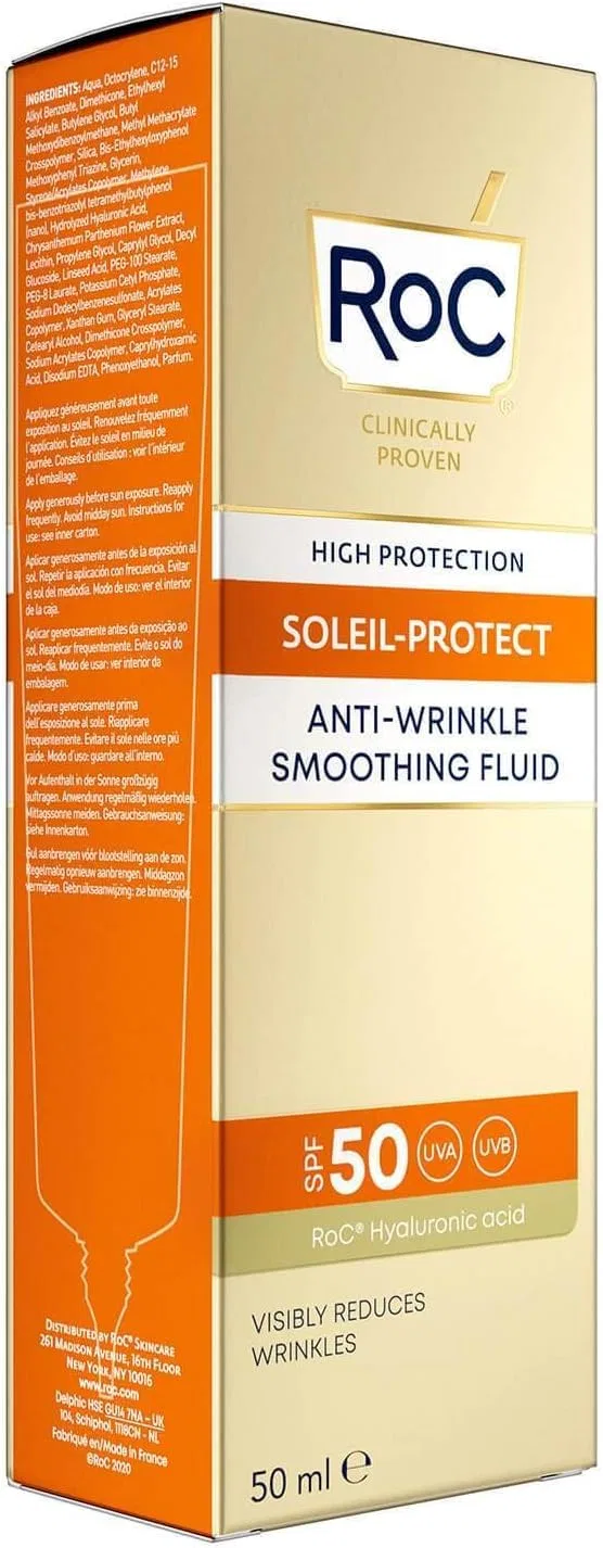 Солнцезащитный флюид RoC Soleil-Protect Anti-Wrinkle Smoothing Fluid SPF50, 50 мл Roc — фото 4
