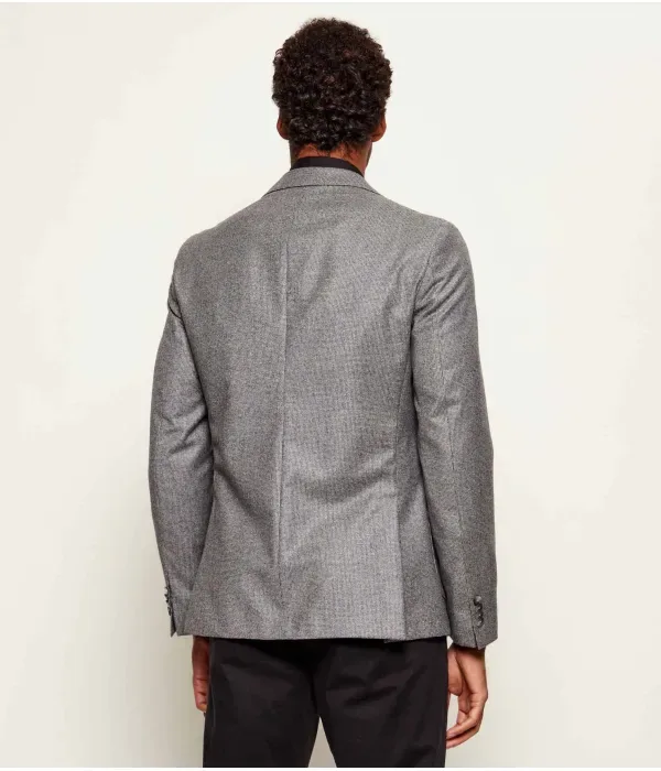 Элегантный шерстяной жакет C-Hanry-252 slim fit Boss, серый — фото 3