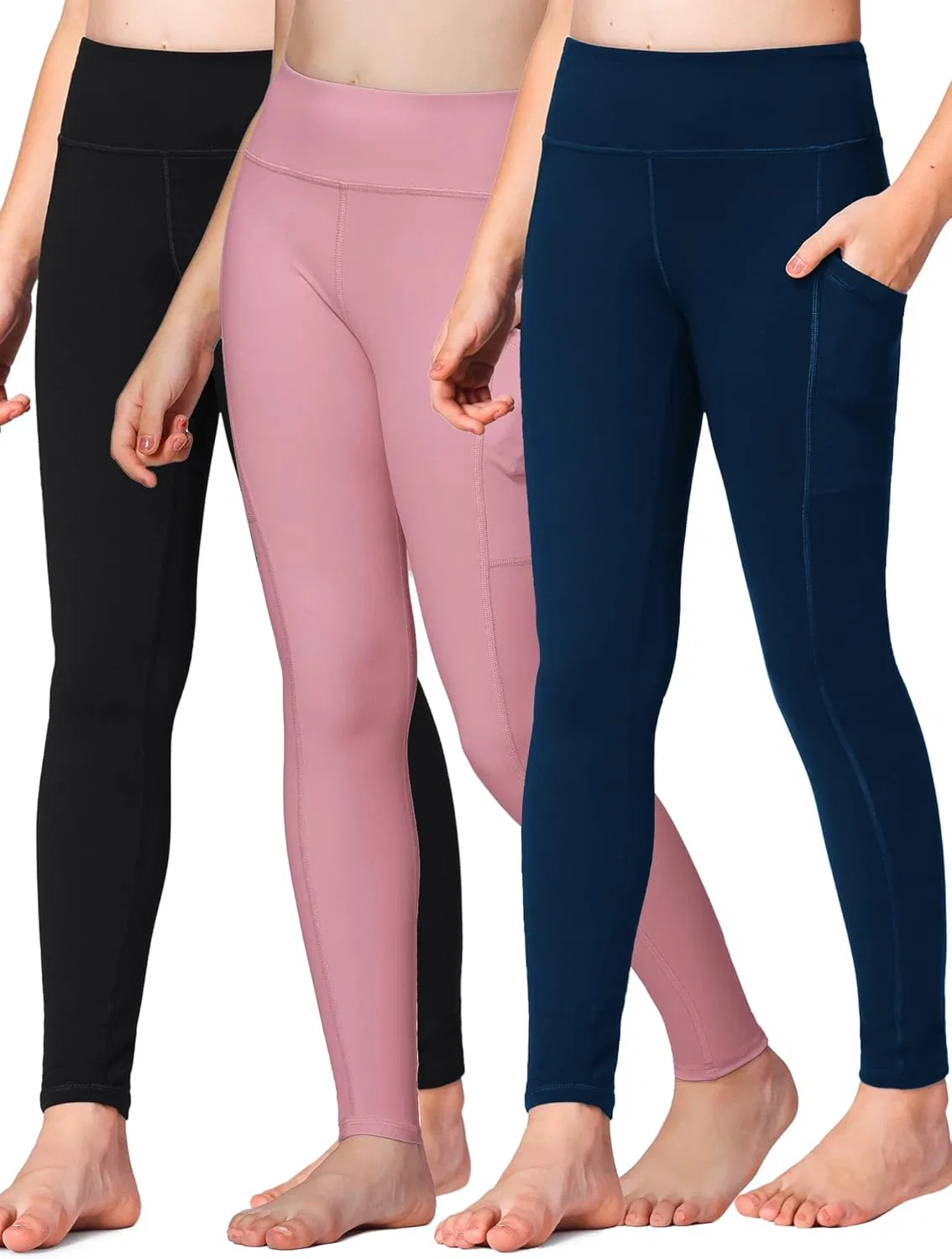 Леггинсы детские Stelle, Athletic Leggings Black-navy-pink