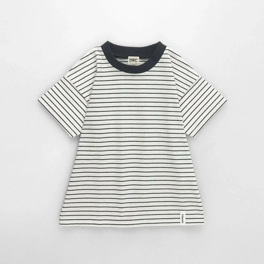 Однотонная футболка с коротким рукавом в полоску Branshes, off white — фото 2