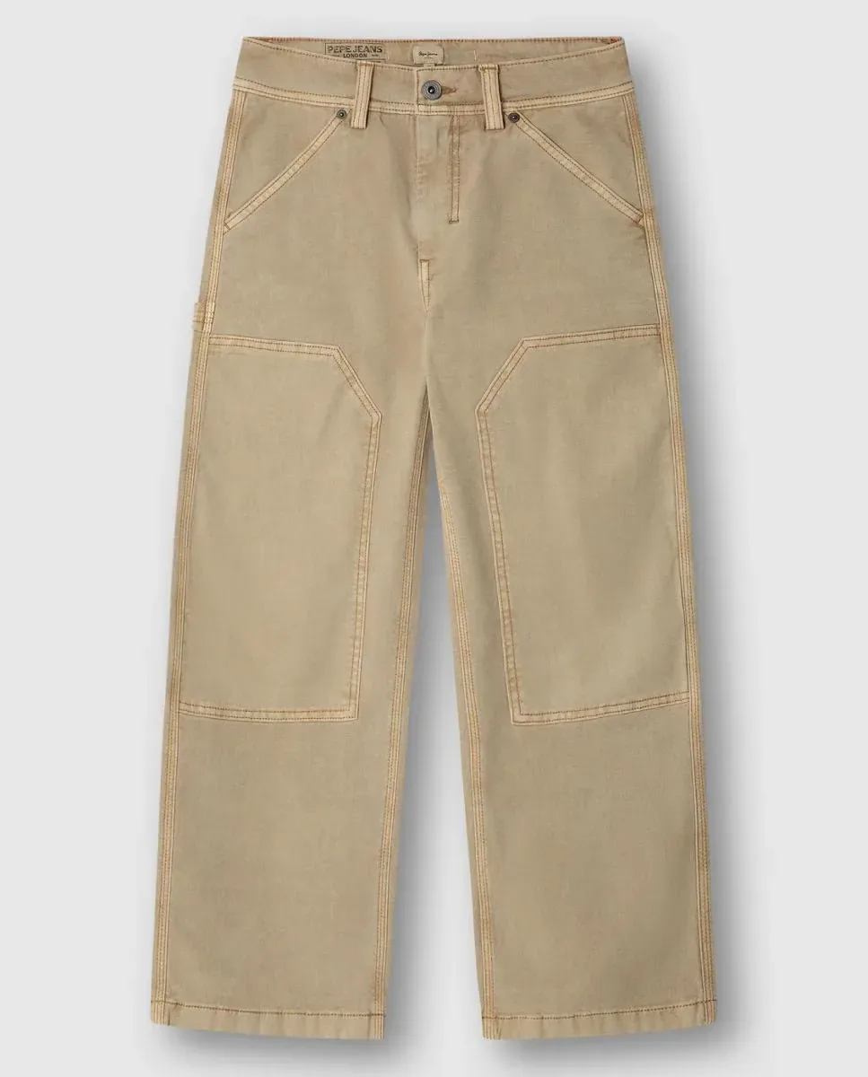 Детские брюки с заплатками Oliver Pepe Jeans, Camel