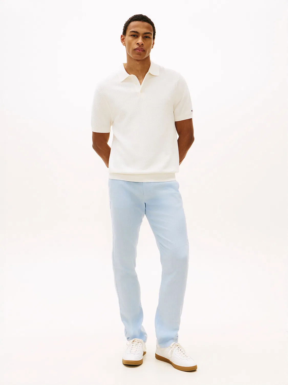 Узкие брюки-чиносы Tommy Hilfiger, Pastel Blue — фото 3