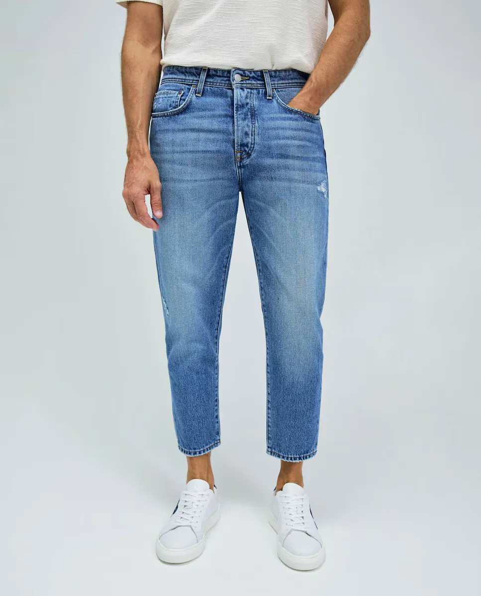 

Синие зауженные мужские джинсы Salsa Jeans, синий