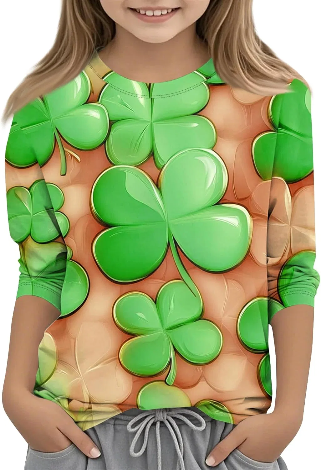 Футболка оверсайз с принтом St. Patrick's Day, 1-cyan