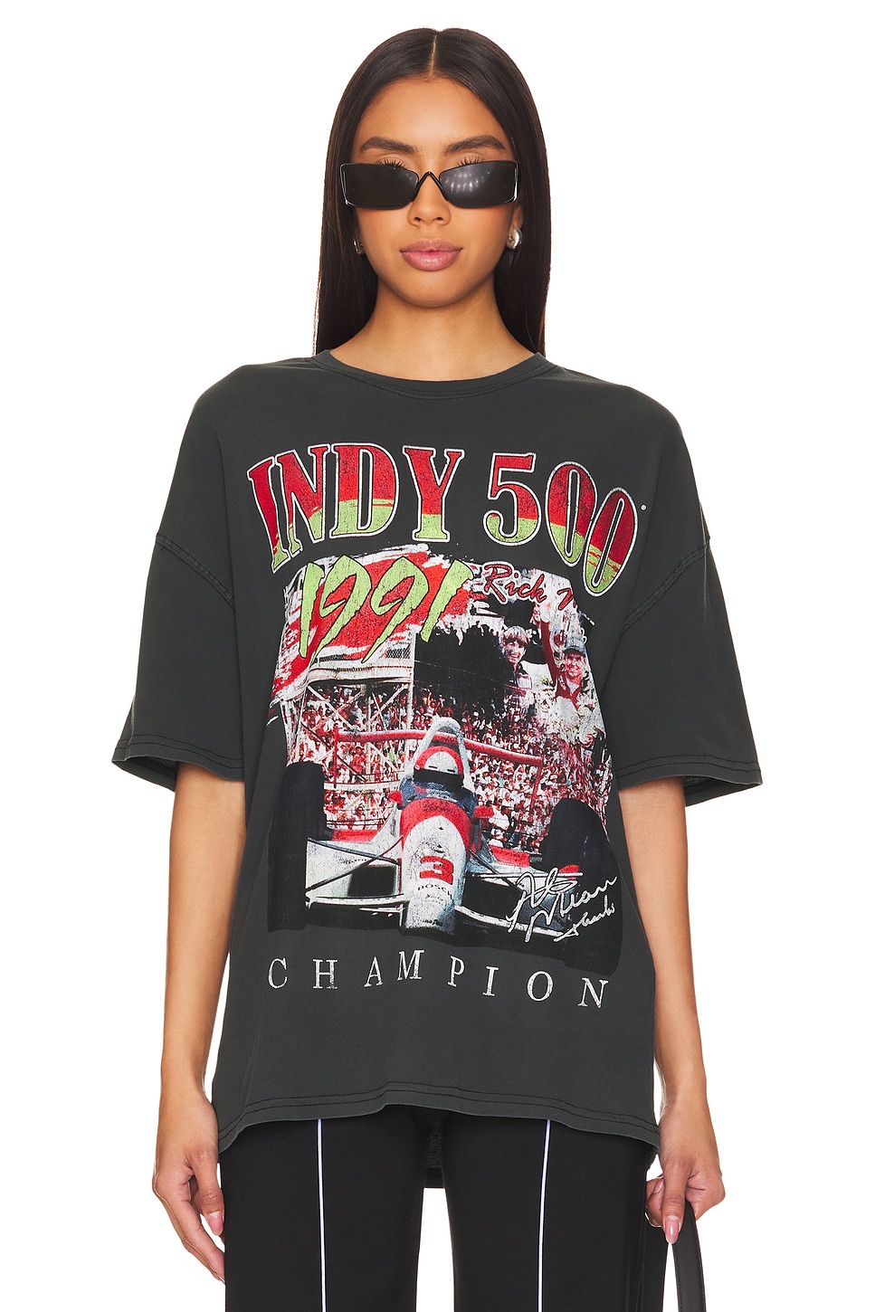 

Чемпионская футболка indy 500 1991 года, большого размера Philcos, черный