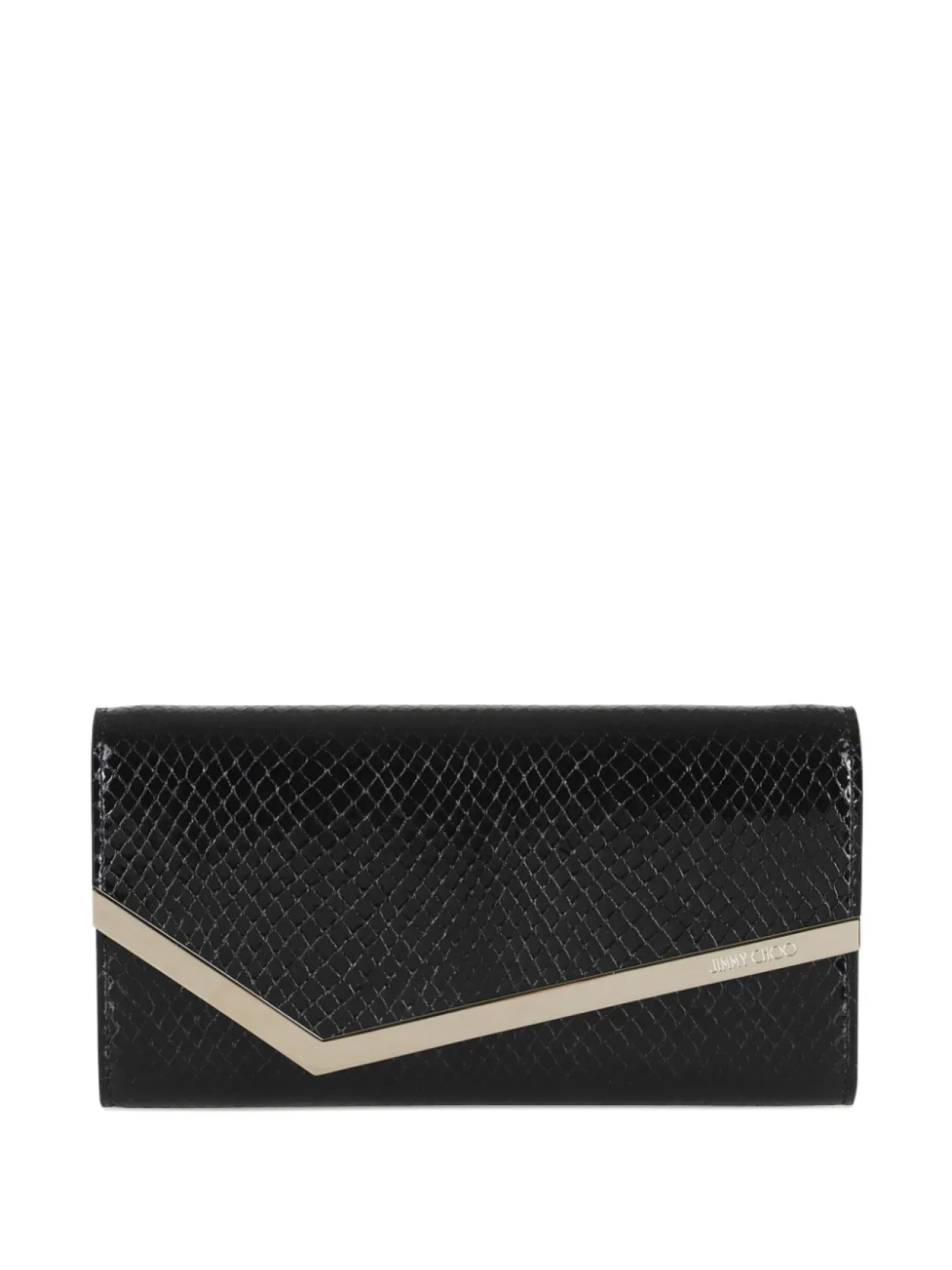 

Сумка Jimmy Choo с застежкой под змеиную кожу, черный