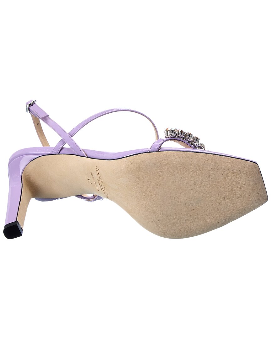 Лакированные сандалии Jimmy Choo Meira 85, фиолетовый — фото 4