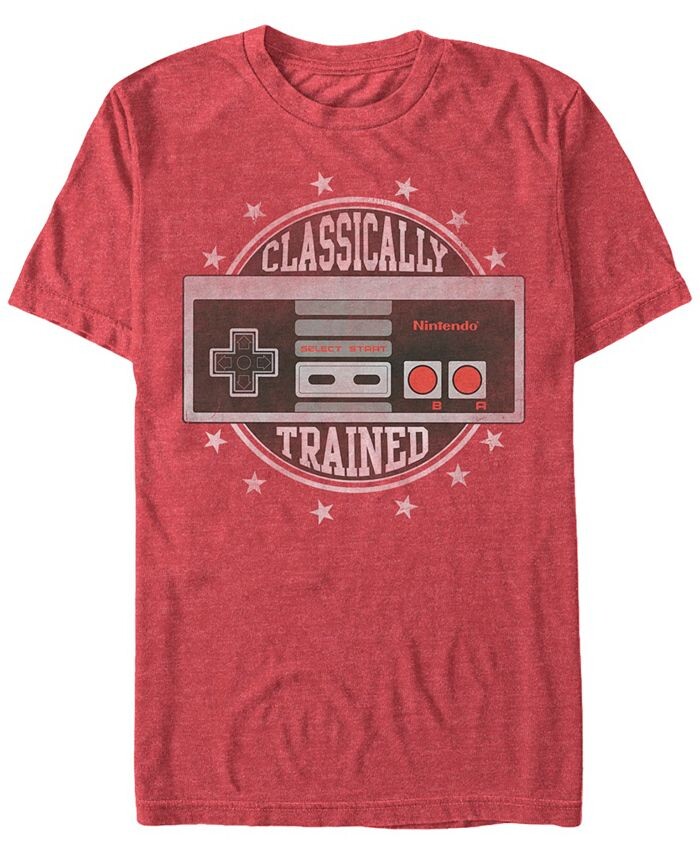 

Мужская футболка с короткими рукавами и классической тренировкой Nintendo NES Controller Fifth Sun, красный
