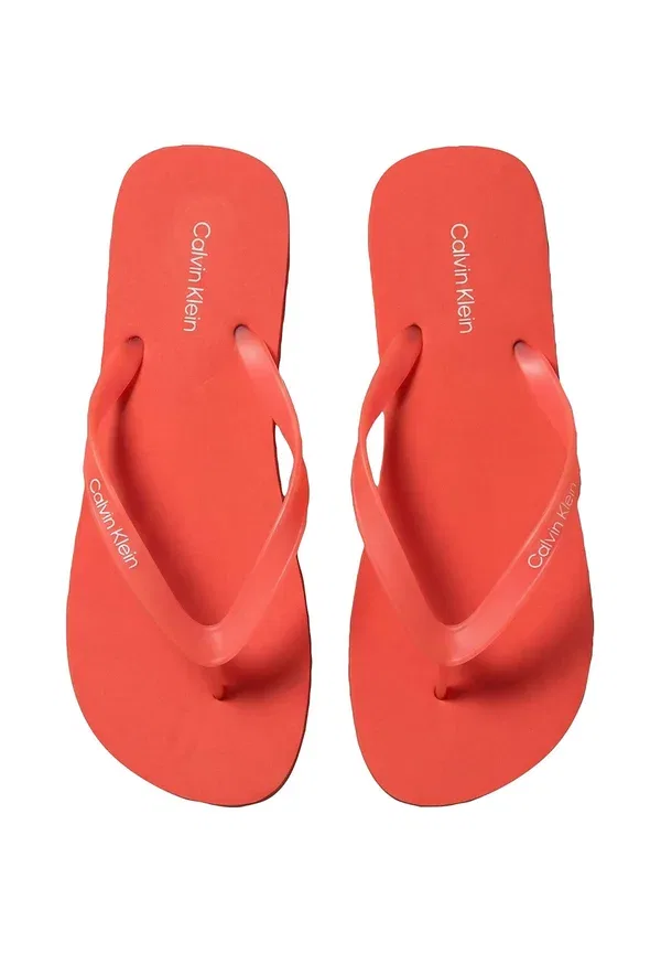 Шлепанцы Calvin Klein Rico logo flip flops pool shoes, оранжевый — фото 3