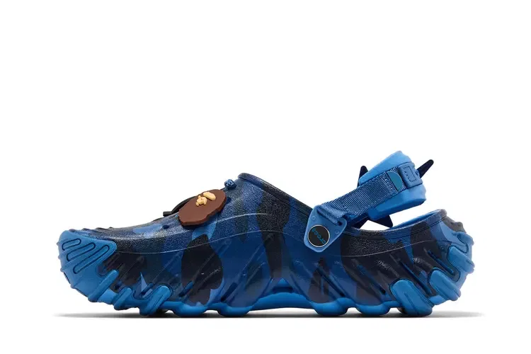 Сабо BAPE x Crocs Echo RO Clog, синий — фото 3