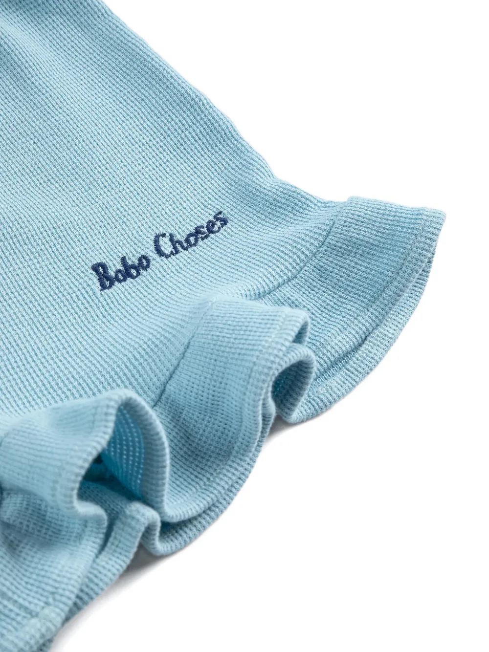 Шорты с эластичным поясом и оборками Bobo Choses, синий — фото 3