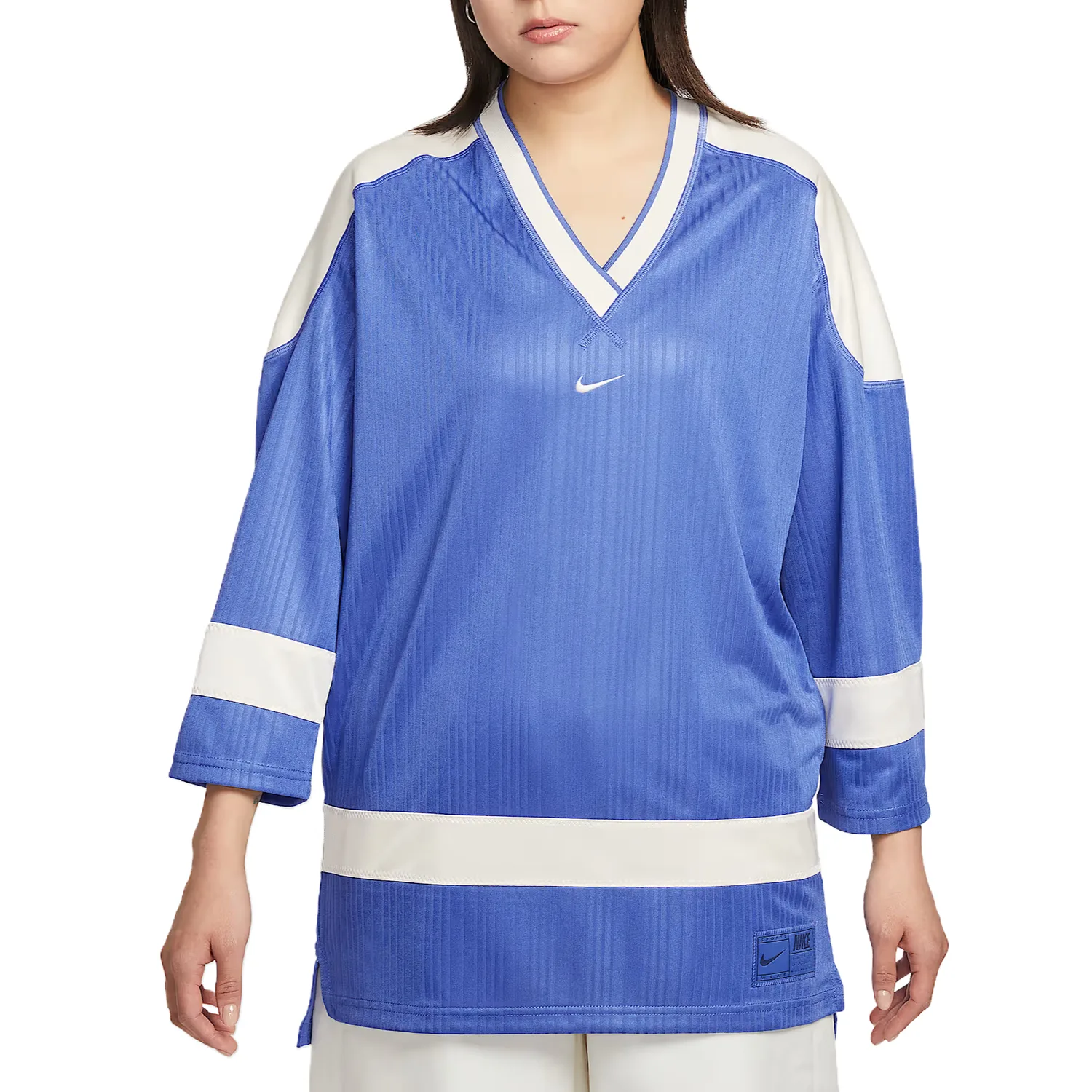 Футболка с рукавом реглан для женщин Nike, Light Medium Blue/Chalk White/Chalk White