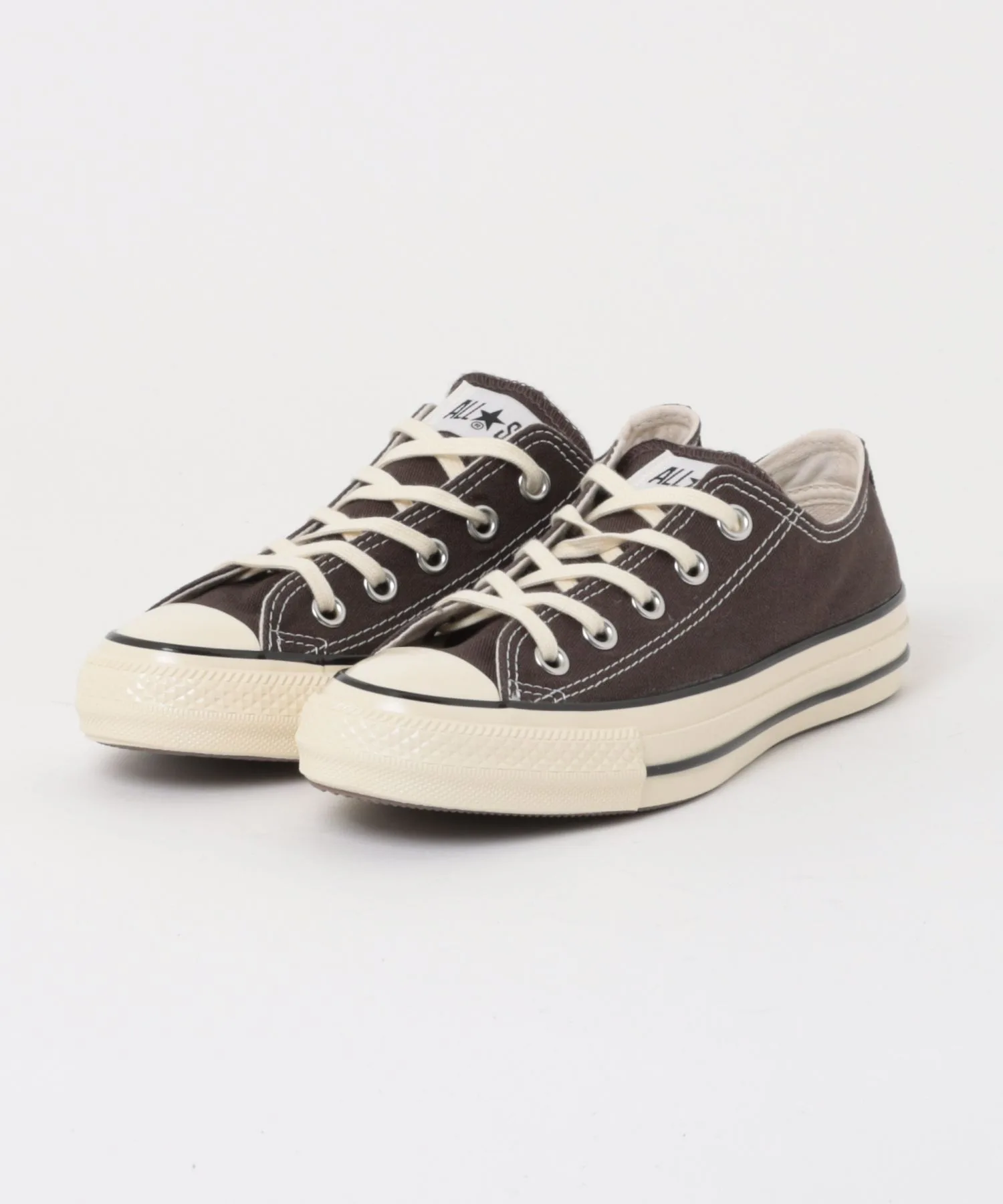 Мужские кроссовки из хлопкового канваса состаренного стиля All Star Aged AC OX CONVERSE коричневые