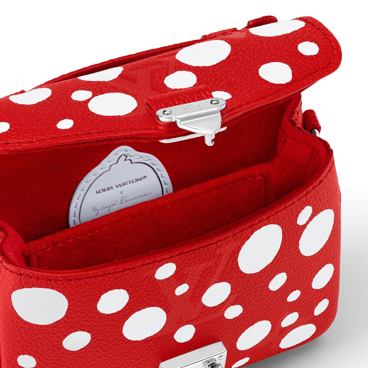 LOUIS VUITTON Сумка через плечо Yayoi Kusama Collaboration Cow Leather, кроссбоди экстра мини женская red/white — фото 4