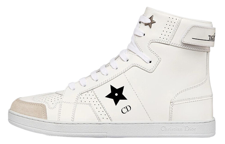 Кроссовки женские Dior Star высокие, белый