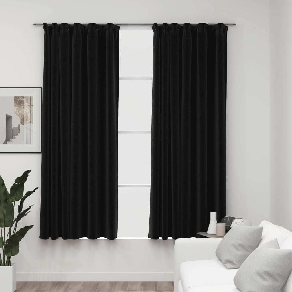 

VidaXL Плотные шторы с крючками, имитация льна, 2 шт., 140x175 см - Шторы - Шторы - Шторы с металлическими люверсами - Шторы с металлическими люверсами, серый