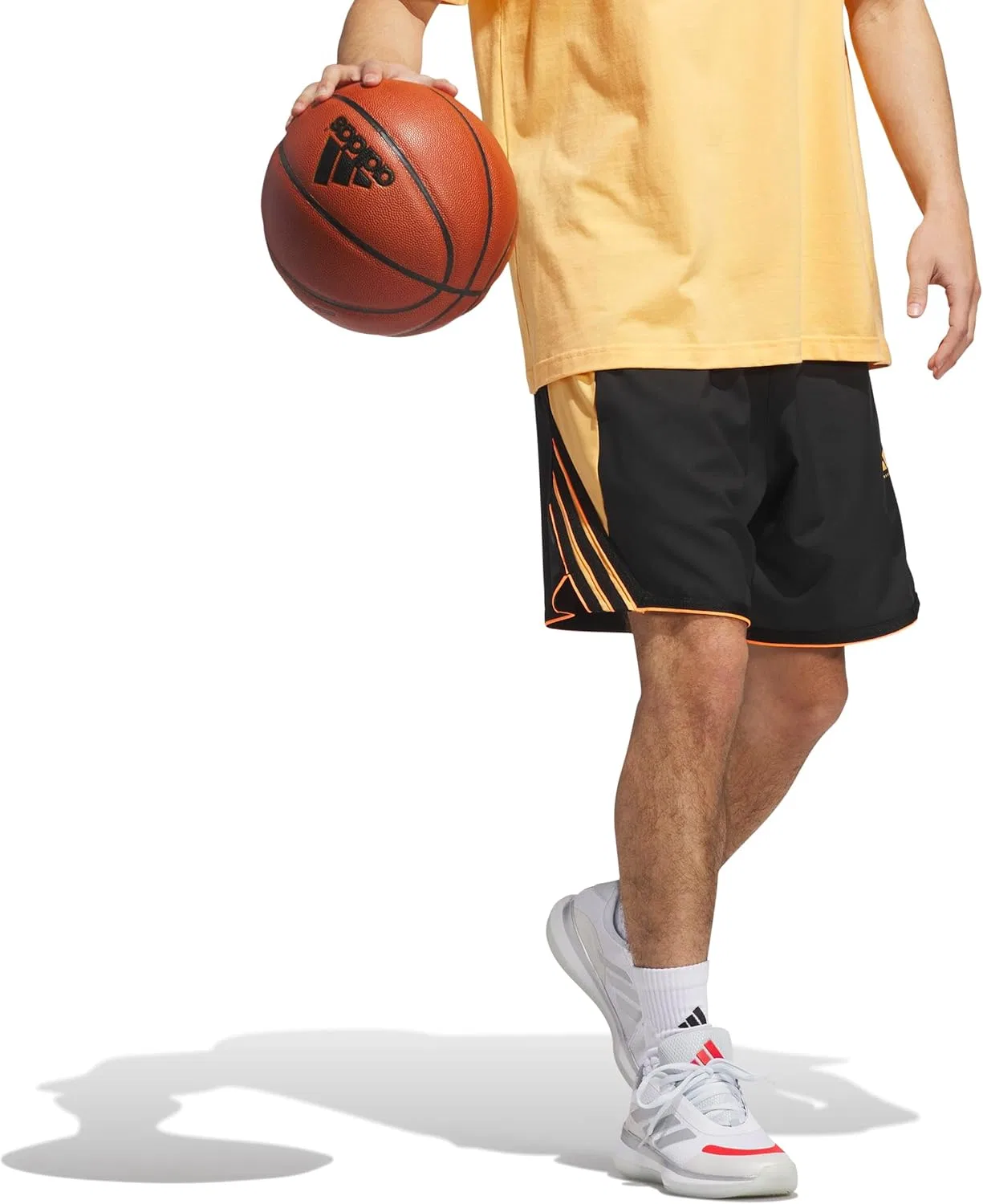 Мужские шорты для баскетбола adidas Crazy Lite, Black/Hazy Orange/Black — фото 2