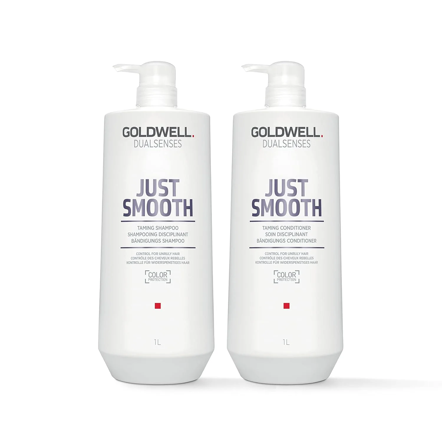 Шампунь Goldwell Dualsenses Just Smooth Taming против пушистости и контроля влажности 1000 мл (2 шт.)