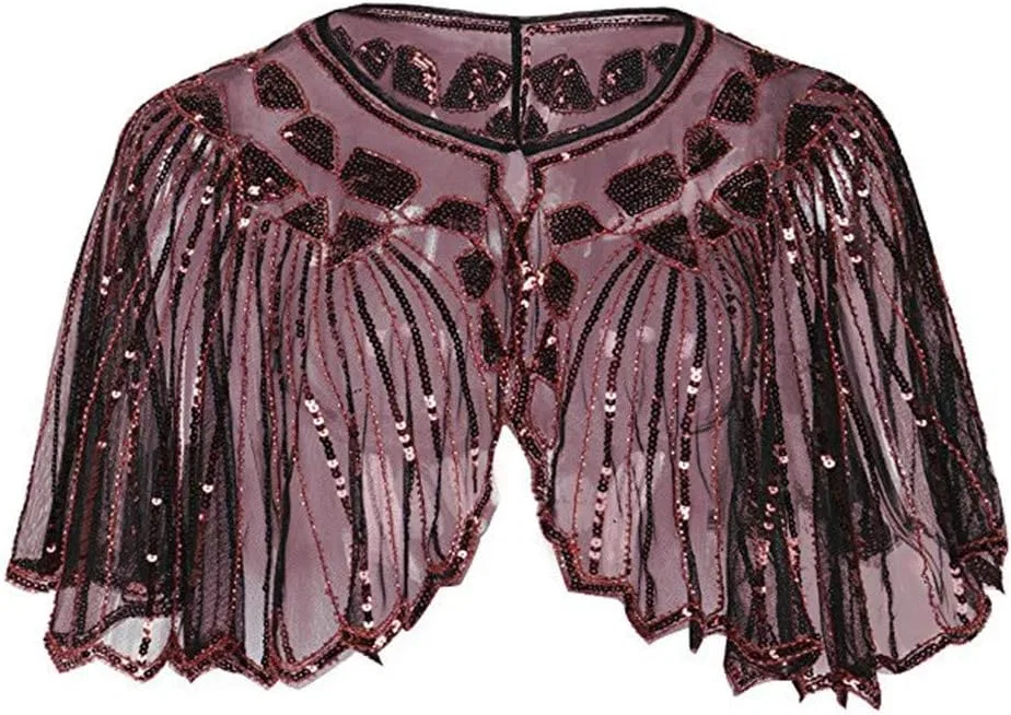 Блузка с воротником-стойкой 1920 Cape Town Night Stole Series, красное вино — фото 2