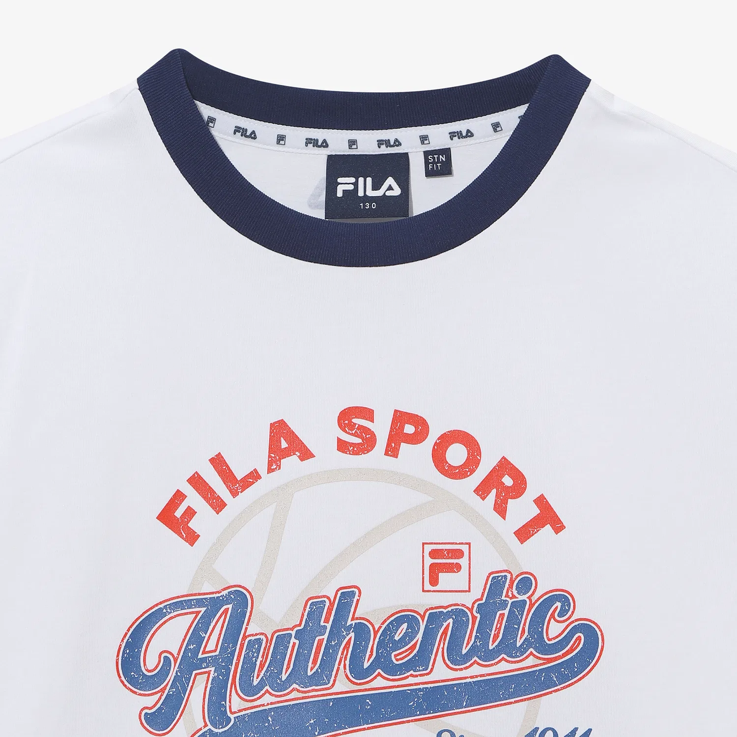Детская футболка с коротким рукавом Basketball Ringer белая от Fila Kids — фото 2