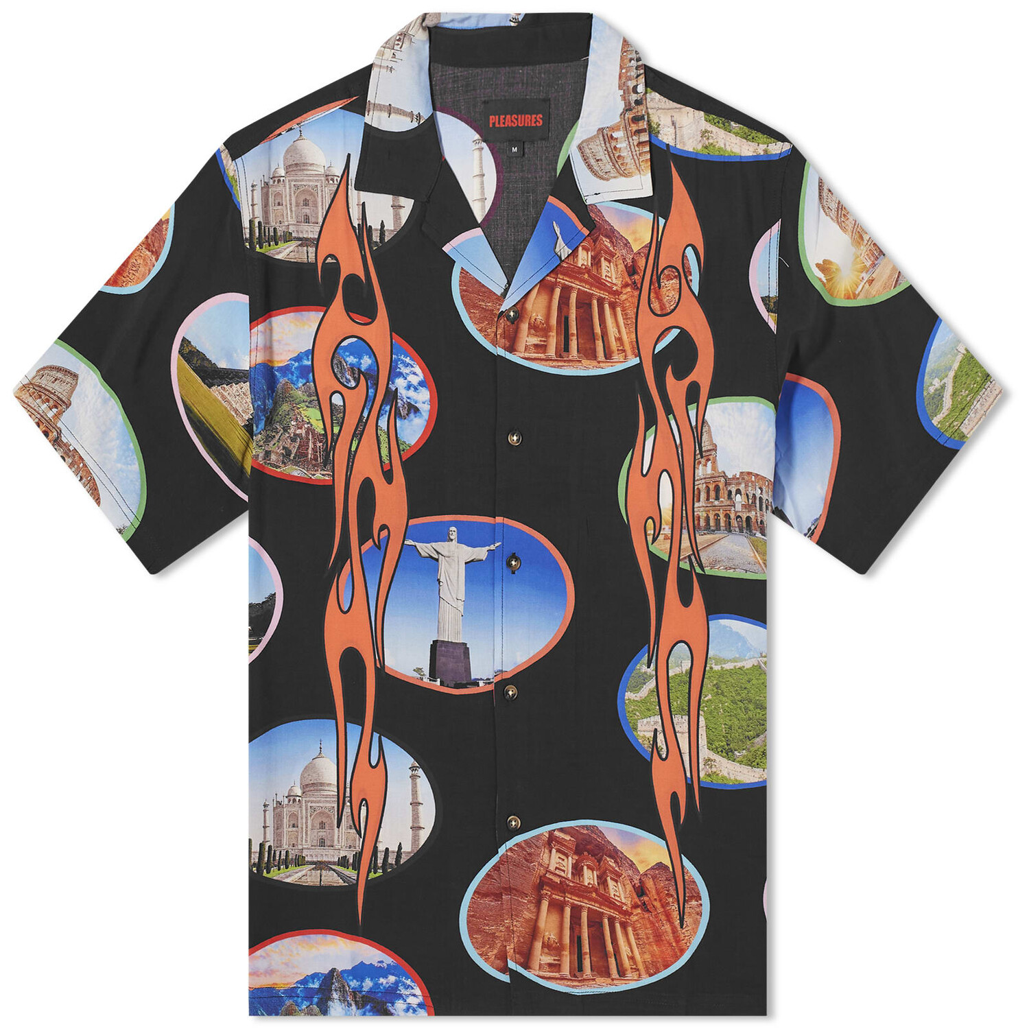 

Рубашка Pleasures 7 Wonder Camp Shirt, черный