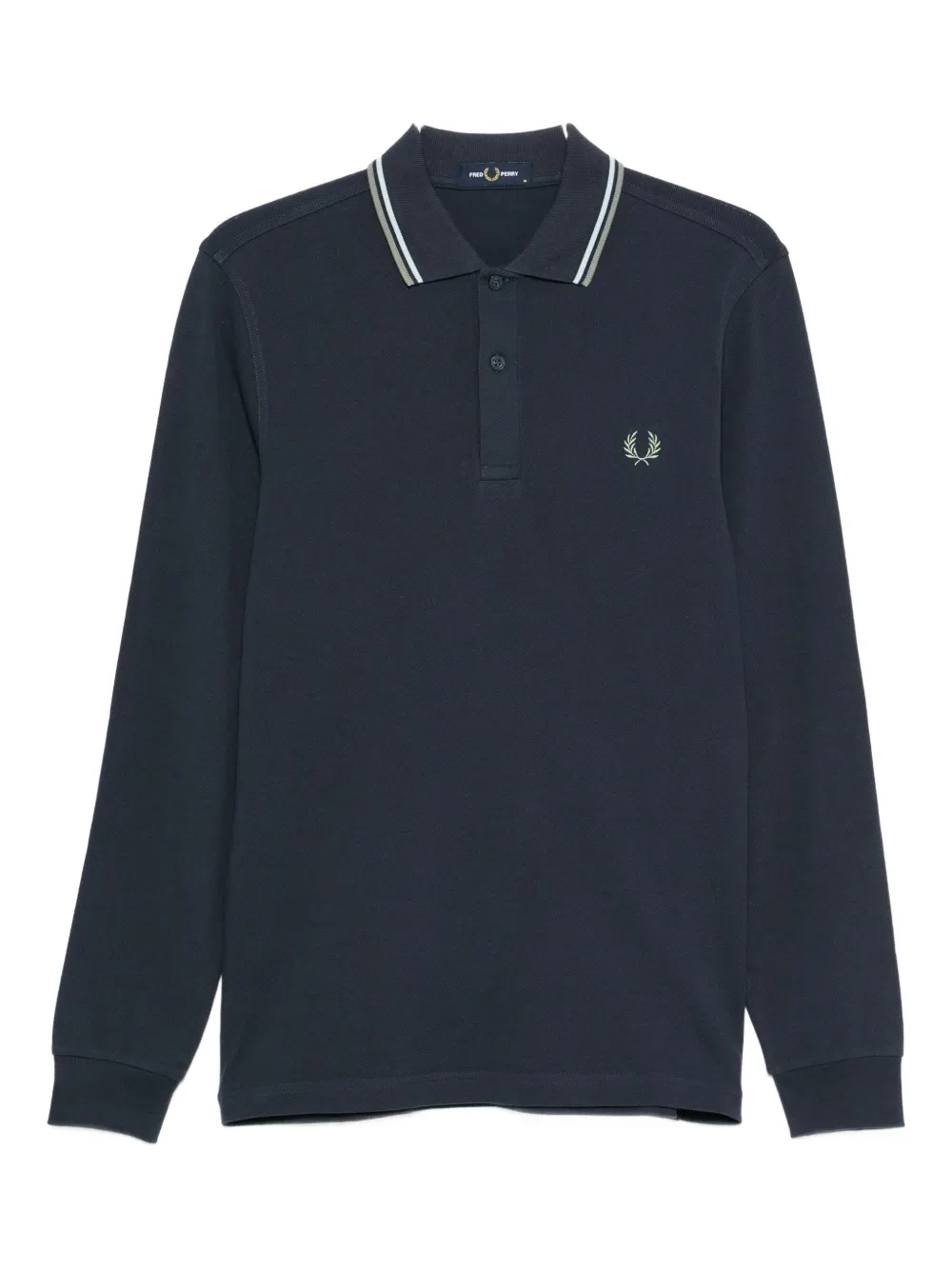 

Хлопковое поло с длинными рукавами Fred Perry, синий