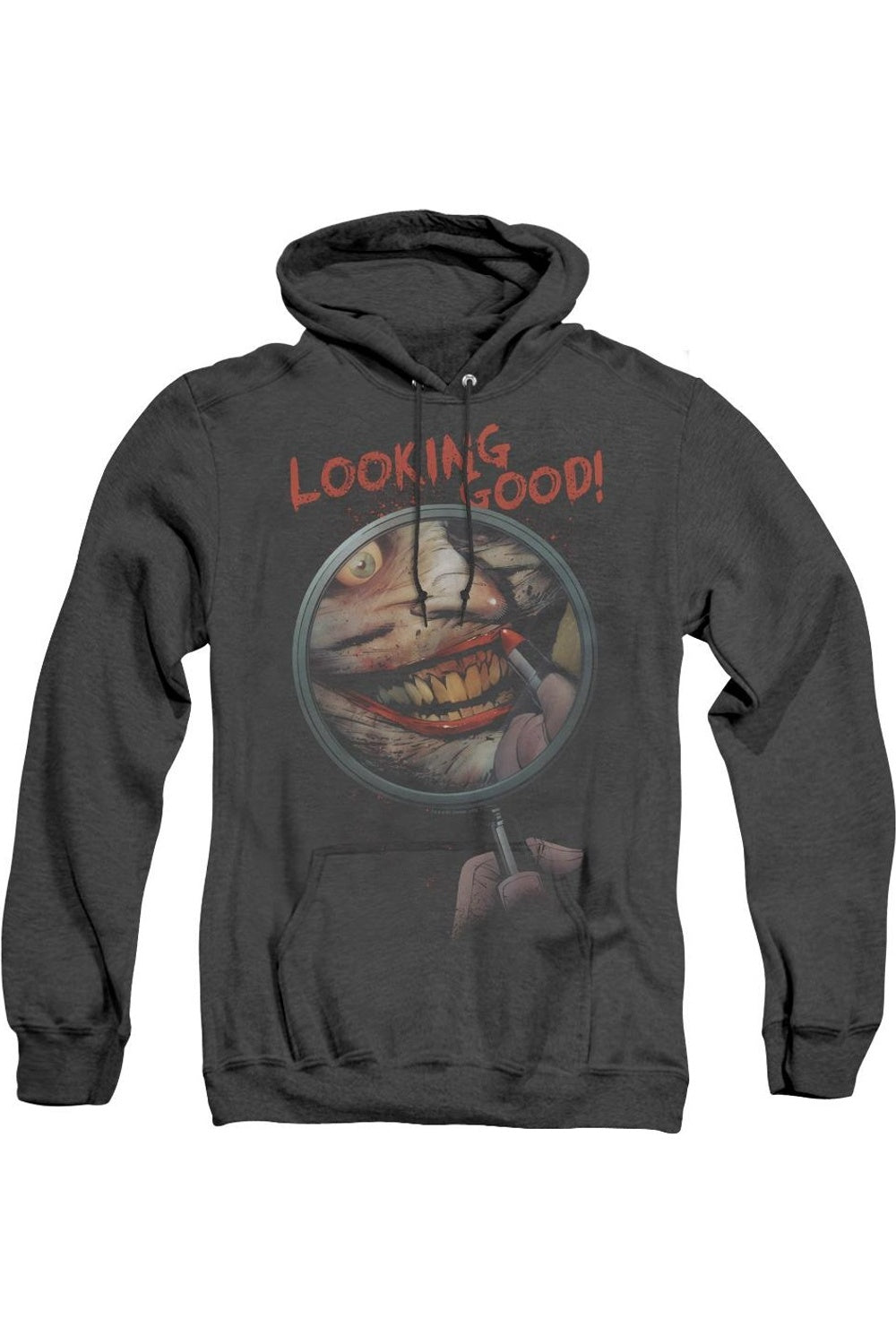 

Batman Looking Good Adult Heather Hoodie / Толстовка с капюшоном Gildan, черный