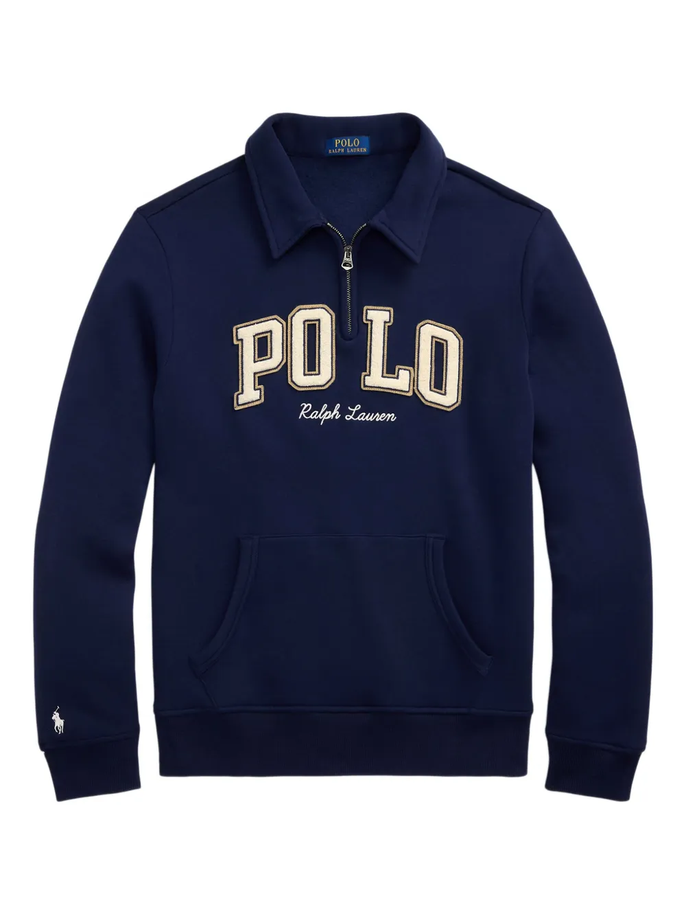 

Свитшот на молнии до середины с вышитым логотипом POLO RALPH LAUREN, синий