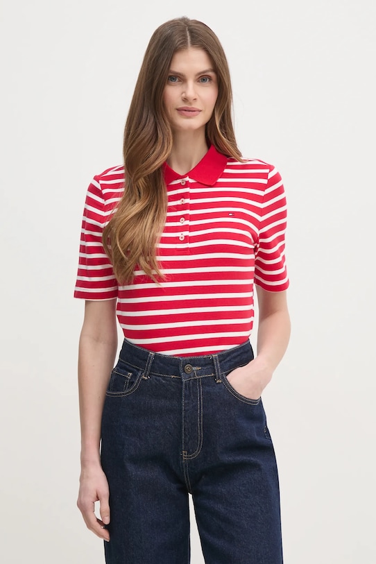 

Поло Tommy Hilfiger, красный