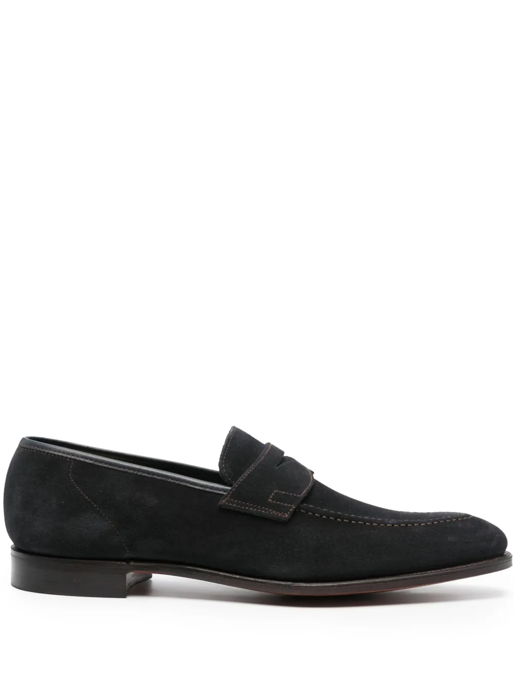 

Лоферы с миндалевидным носком Crockett & Jones, синий