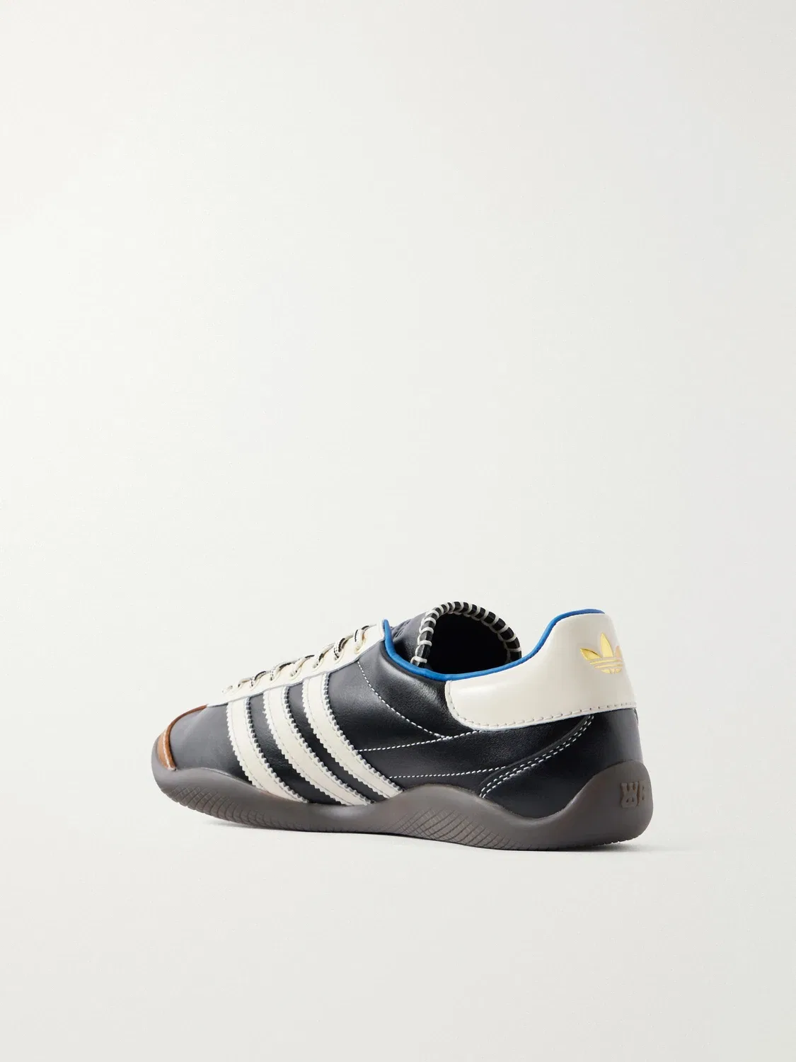 Кроссовки из кожи Каринта от Wales Bonner adidas Originals, черный — фото 3