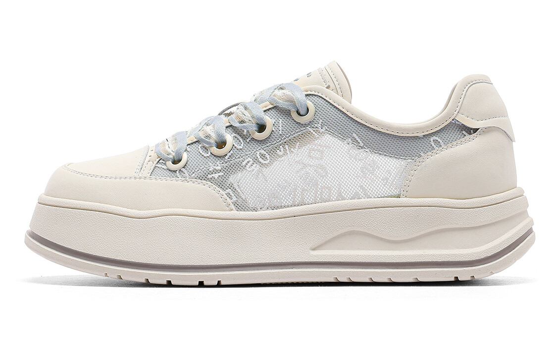 

Кроссовки C°BANNER Skateboarding Shoes Women's Low-top Beige Blue, бежевый/синий