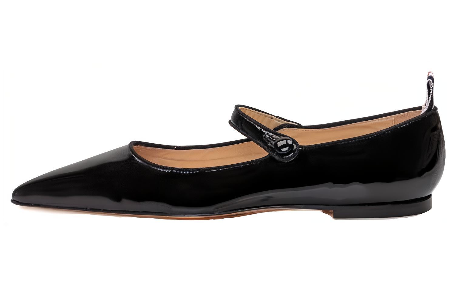 Женские балетки John Pointed Toe с четырьмя перекладинами THOM BROWNE, Original Shoe Box Not Included