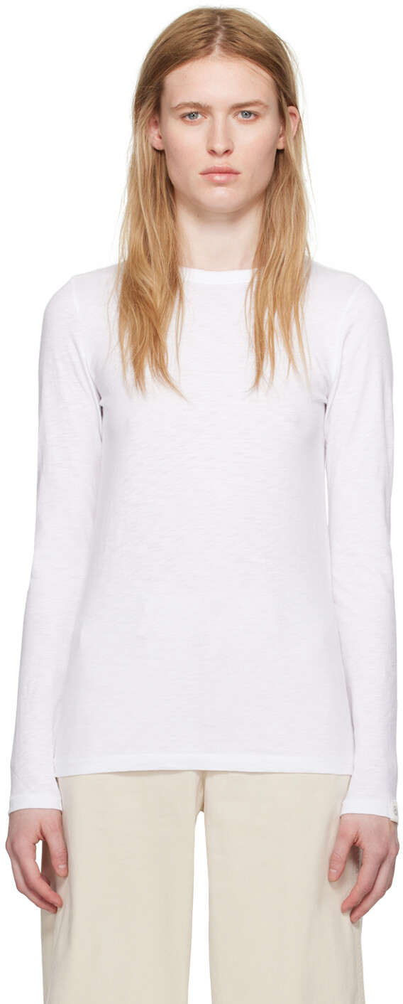 

Белая футболка с длинным рукавом «The Slub» rag & bone, Bright white