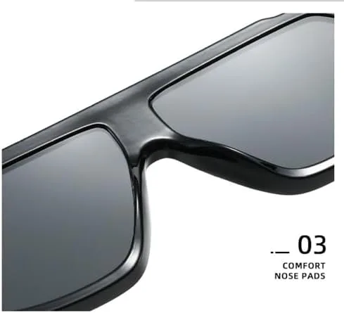 

Солнцезащитные очки 2026 Square для женщин, двухцветная оправа, женские солнцезащитные очки, мужские солнцезащитные очки с защитой от УФ-излучения UV400 MTZJH, Black