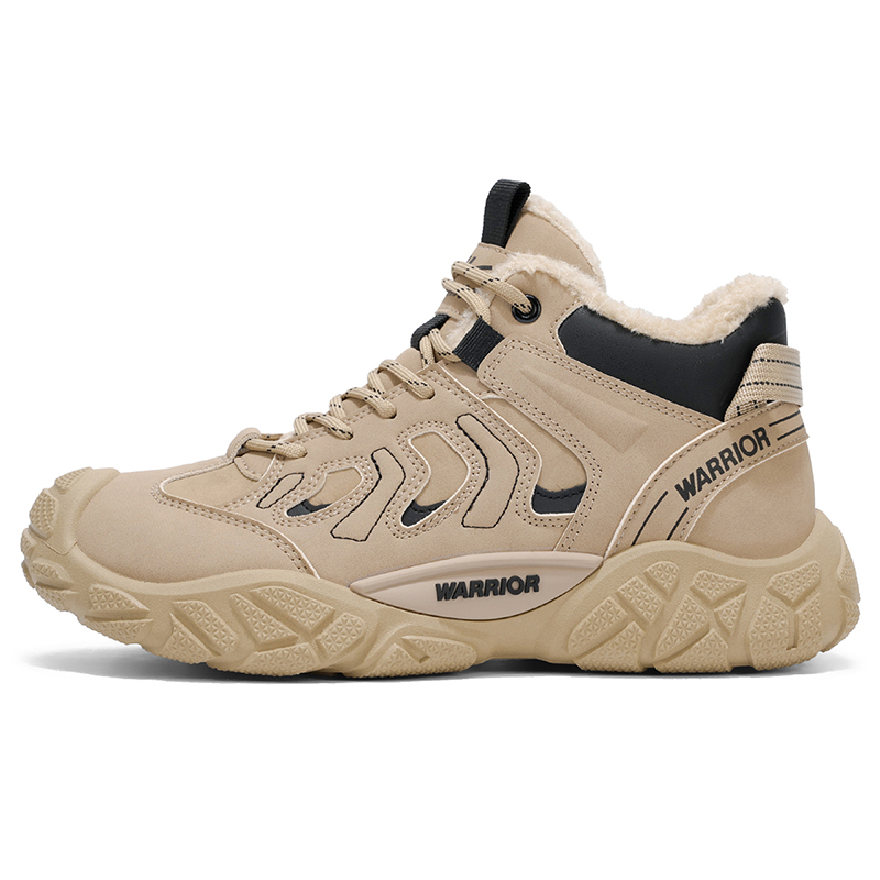 

Высокие кроссовки с противоскользящим покрытием, устойчивые к истиранию, обеспечивающие поддержку, баланс, тепло и улучшенное сцепление WARRIOR, хаки-fleece-lined