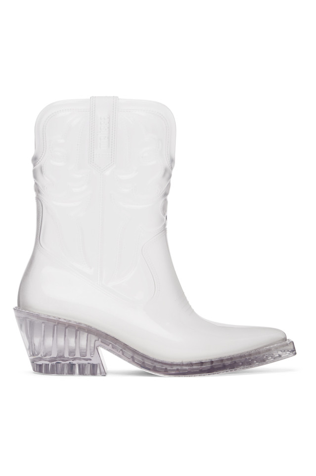 Прозрачные техасские сапоги Melissa, серебряный