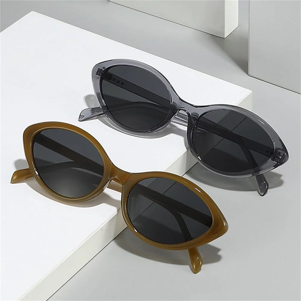 

Женские солнцезащитные очки с градиентным покрытием UV400, винтажные солнцезащитные очки с заклепками, мужские солнцезащитные очки HDUBFY, Olive Green Gray