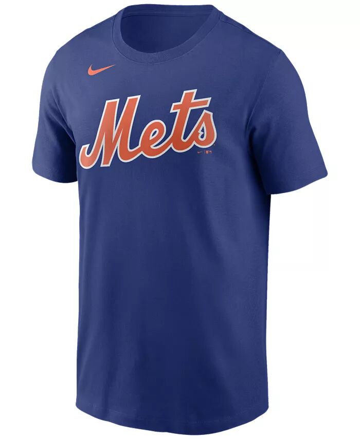 

Мужская футболка с надписью Royal New York Mets Team Nike, синий