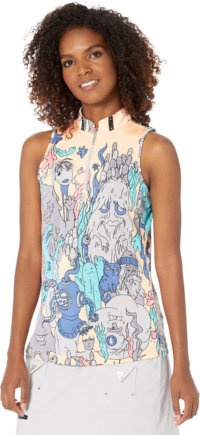 

Топ Jamie Sadock Life Print Halter, цвет Apricot