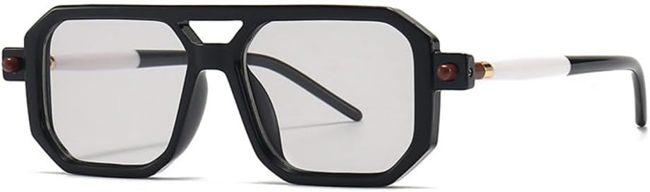 

Солнцезащитные очки в стиле ретро квадратной формы 2027 года для женщин и мужчин, винтажные солнцезащитные очки с защитой от УФ-излучения UV400 MTZJH, Black White Grey