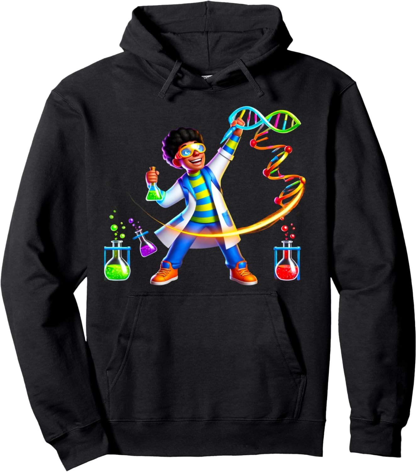 

Худи с надписью «Герои STEM в действии: образование и наука» Inspiring Young Innovators - F&L Design Co., черный