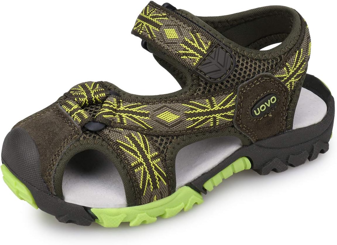

Детские сандалии UOVO для мальчиков, походные спортивные с закрытым носком, пляжные летние сандалии для мальчиков, быстросохнущие, хаки