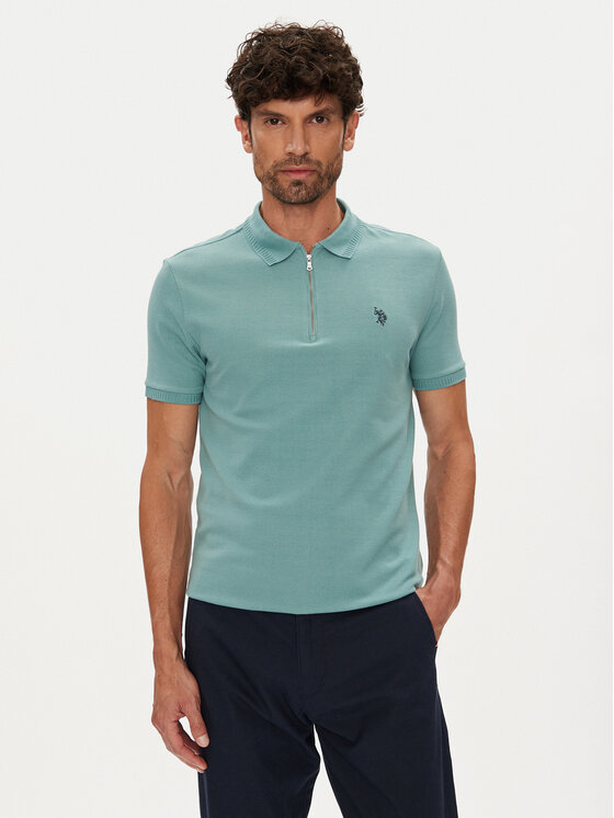 

Поло regular fit MUP3335 U.S. Polo Assn., зелёный
