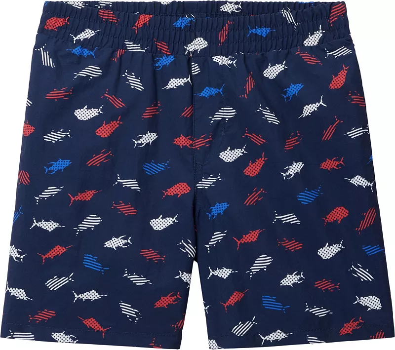 

Шорты для досок Columbia для мальчиков PFG Super Backcast, цвет Collgte Nvy StarsNStripes