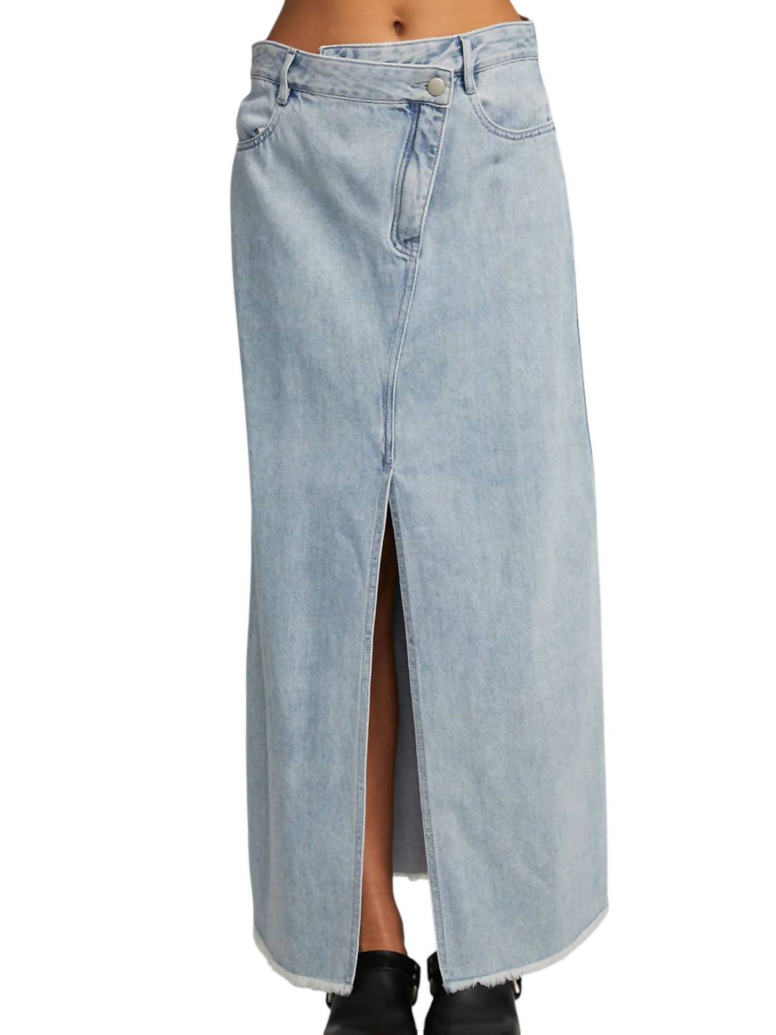 

Юбка Trinidad Denim Maxi с разрезом спереди, классического синего цвета Chaser
