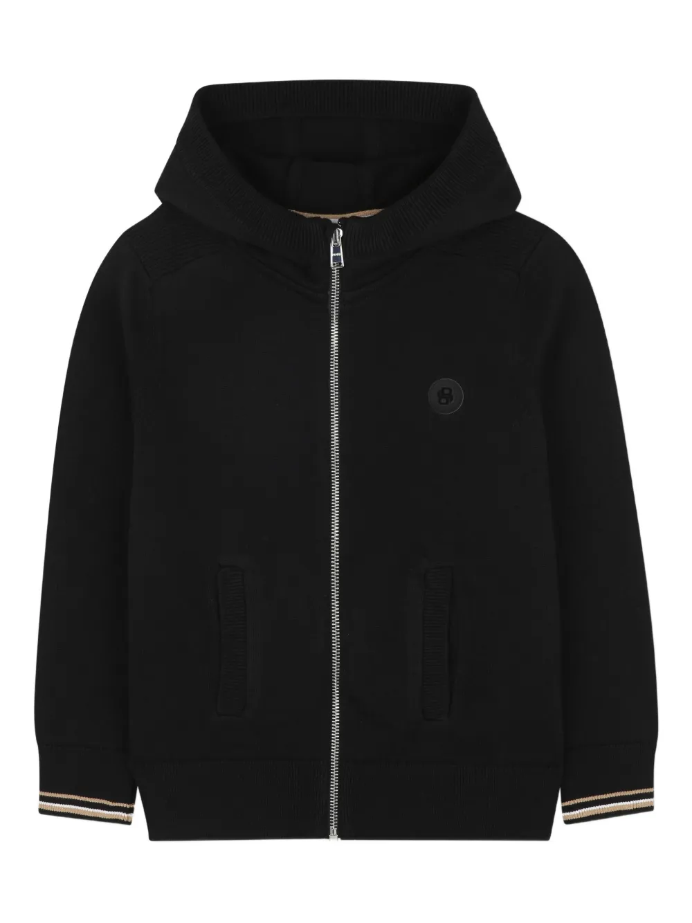 

Худи на молнии BOSS Kidswear, черный