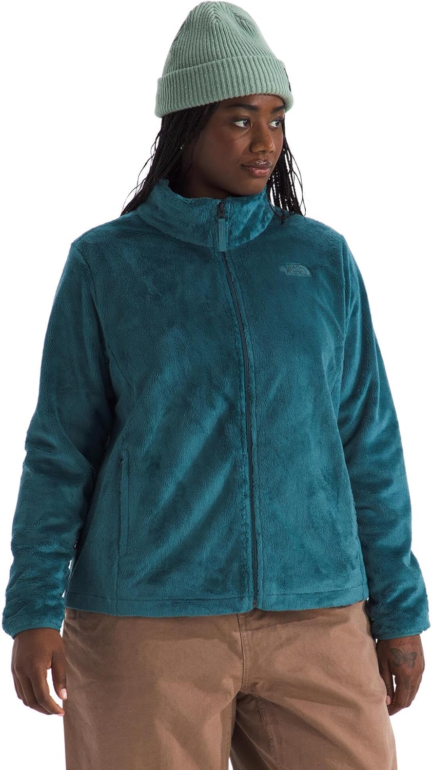 

THE NORTH FACE Женская флисовая куртка Osito с молнией | Мягкий флис с вышитым логотипом, Space