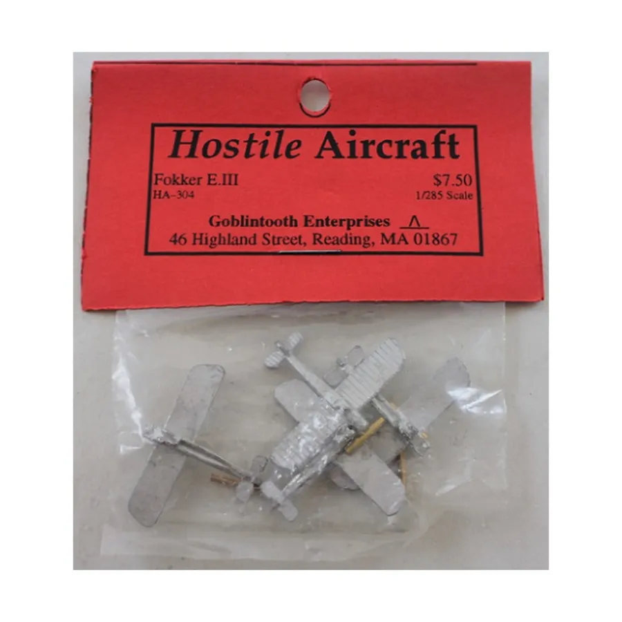 

Фоккер Э.III, Hostile Aircraft Miniatures - Germany Great War (1:285)