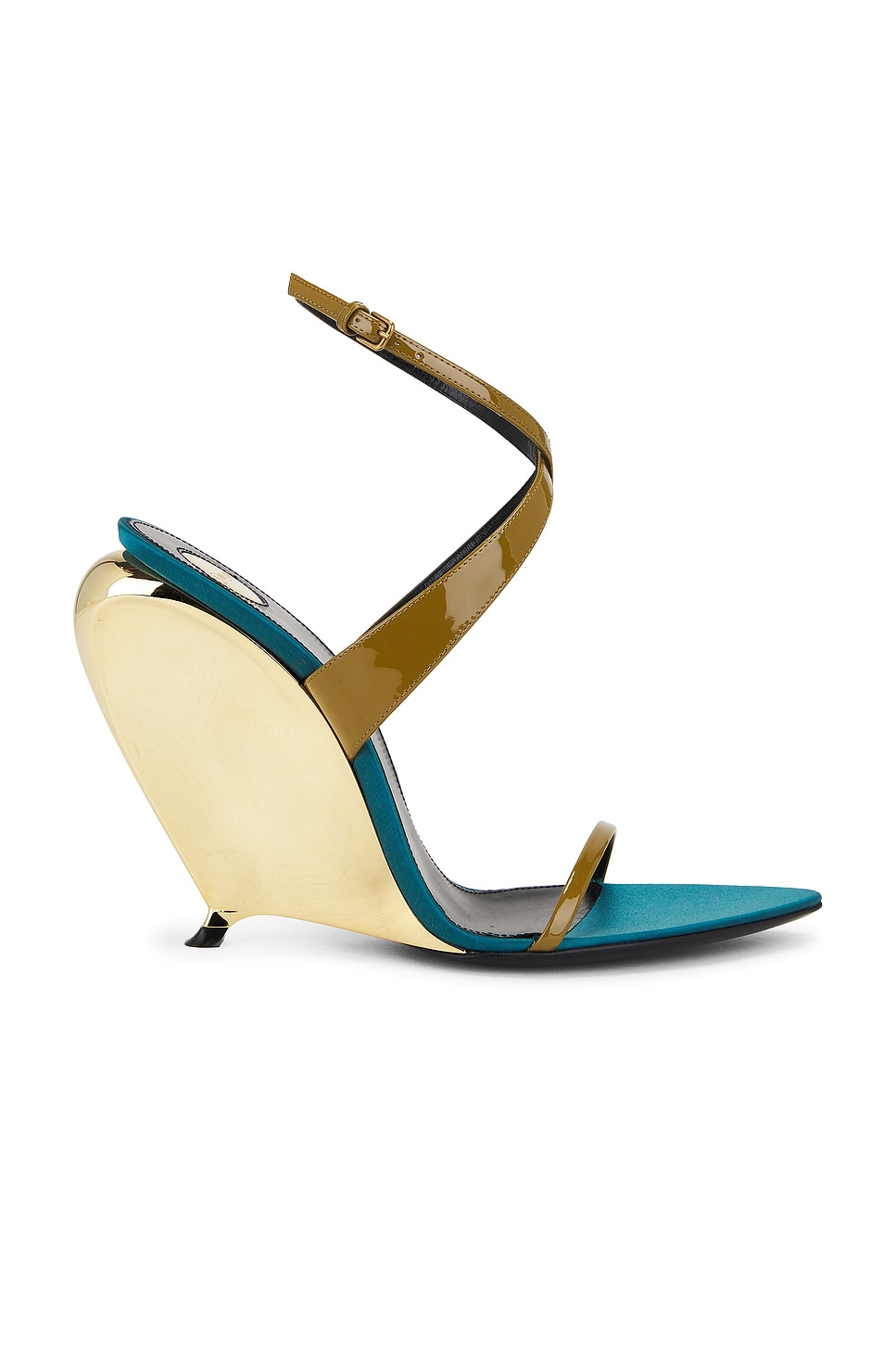 Gippy Wedge Сандалии Saint Laurent, Oil Green